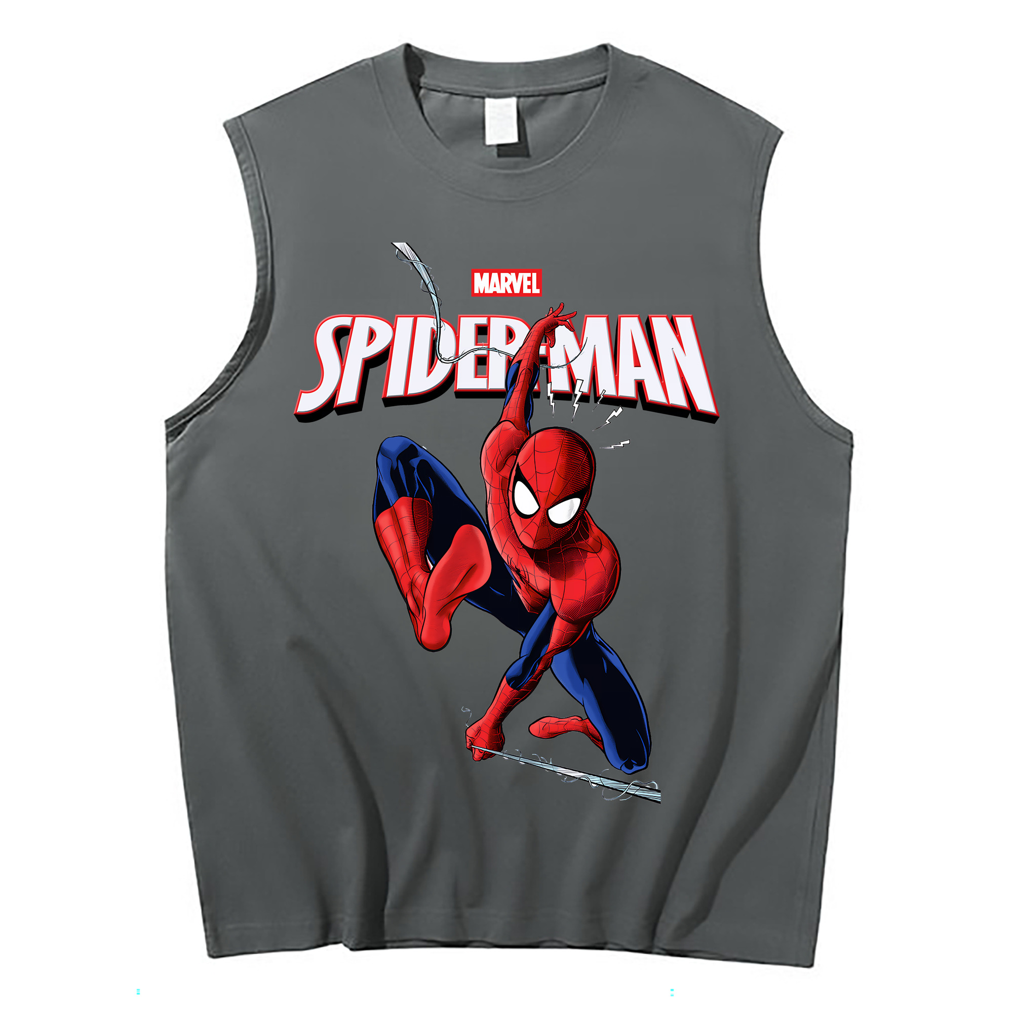 （画像用） Spider Man スパイダーマン コットン100％タンクトップ（フロントプリント）